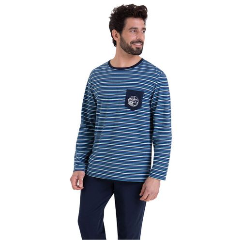 Pyjamas / Chemises de nuit Pyjama long col rond RAYURES WAVES - Athena - Modalova