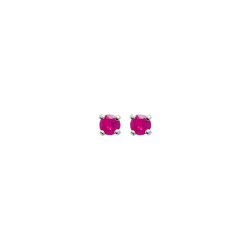 Boucles oreilles Boucles d'oreilles fuschia argent 3mm - Brillaxis - Modalova