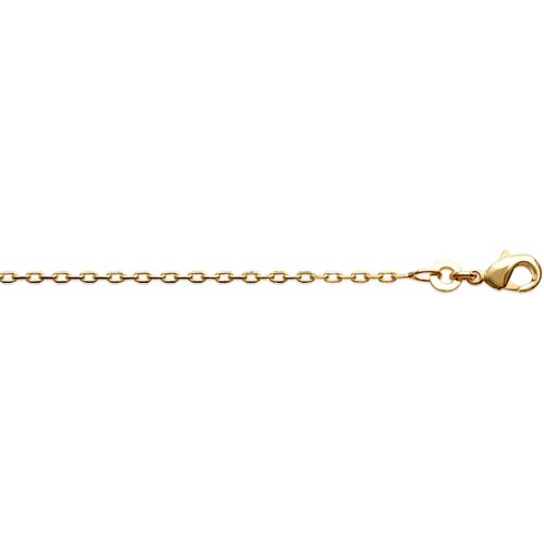 Collier Chaine plaqué or maille forçat 45 + 4cm - Brillaxis - Modalova