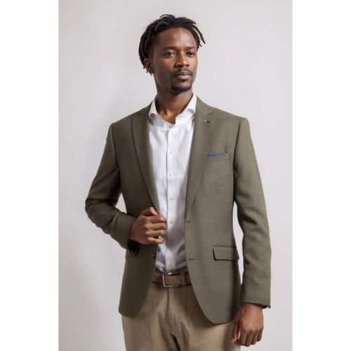 Veste Adapté Colbert Heleen Mélange Vert - Suitable - Modalova