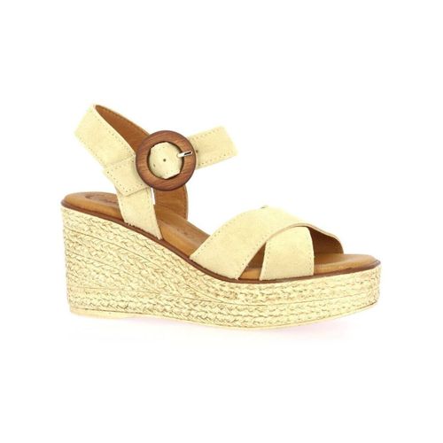 Sandales compensées Nu pieds cuir velours - Eva Frutos - Modalova