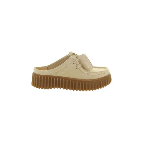 Sandales compensées TORHILL MULE ECRU SUEDE - Clarks - Modalova