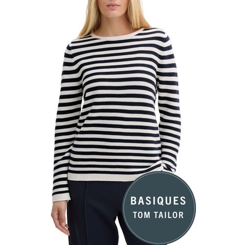 Pull Pull Dark Navy White Stripe - Tom Tailor - Modalova