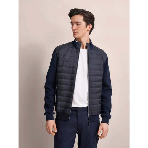 Manteau Veste bi matière marine - Bugatti - Modalova
