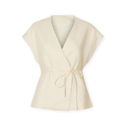 Blouses W Top Lia Linen - Birch - Selected - Modalova