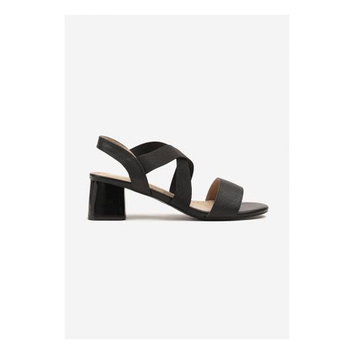 Sandales à talon Sandales à talons avec brides croisées, Noir métalique - Vera Collection - Modalova