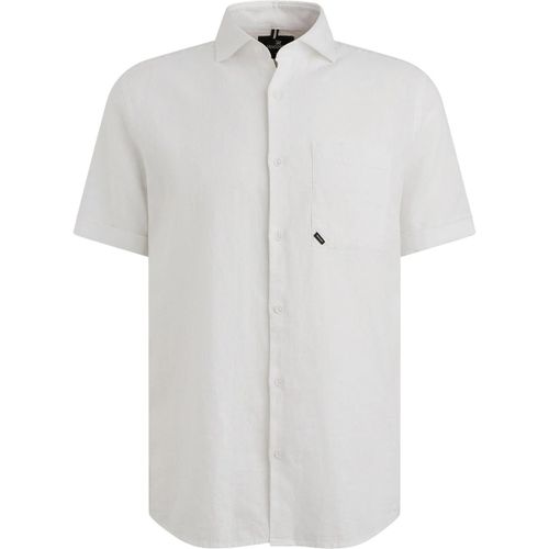 Chemise Short Sleeve Chemise De Lin Blend Blanche - Vanguard - Modalova
