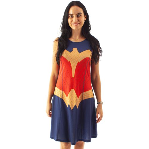 Robe courte Wonder Woman Logo Robe patineuse sans manches - Dc Comics - Modalova