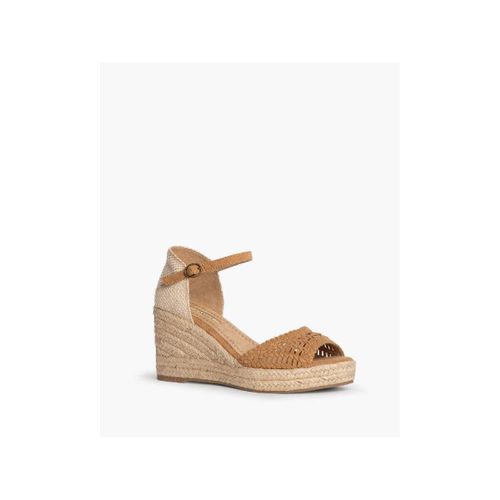 Sandales compensées Sandales plateforme compensée et brides tressées, Taupe - Vera Collection - Modalova