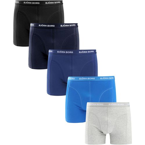 Caleçons Boxers Cotton Stretch 5-Pack Bleu Gris - Björn Borg - Modalova