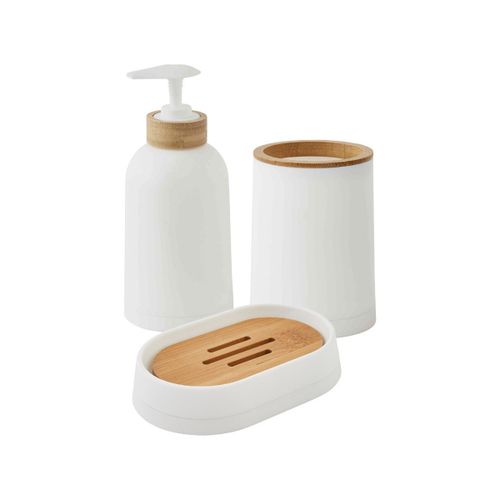 Accessoires beaute Set salle de bain uni 3 pièces en bambou - Guy Levasseur - Modalova