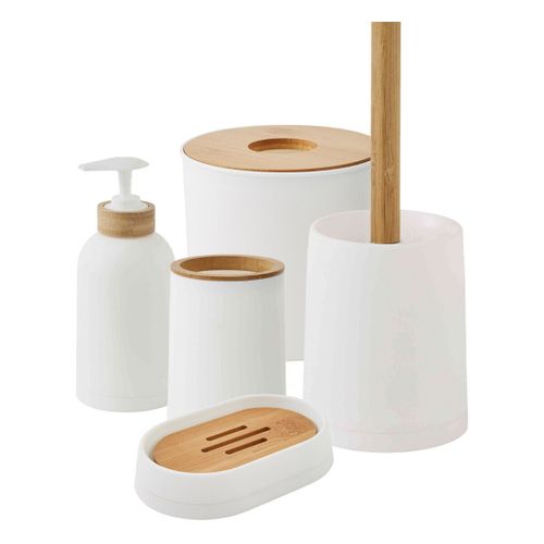 Accessoires corps Set de salle de bain uni 5 pièces en bambou - Guy Levasseur - Modalova