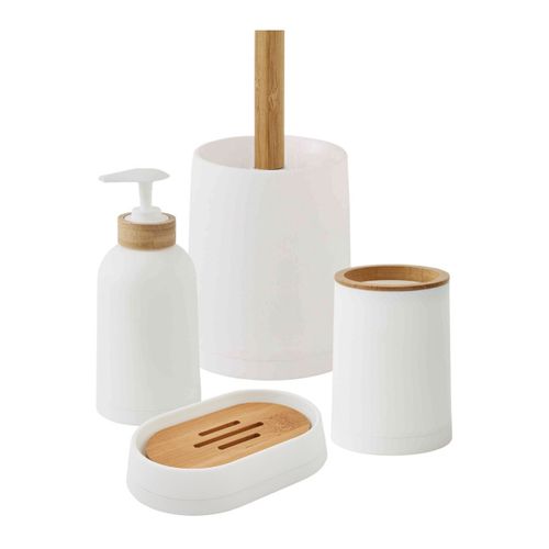 Accessoires beaute Set salle de bain uni 4 pièces en bambou - Guy Levasseur - Modalova
