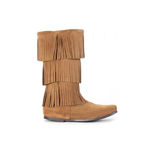 Bottes Bottes en cuir et daim 3-LAYER FRINGE - Minnetonka - Modalova