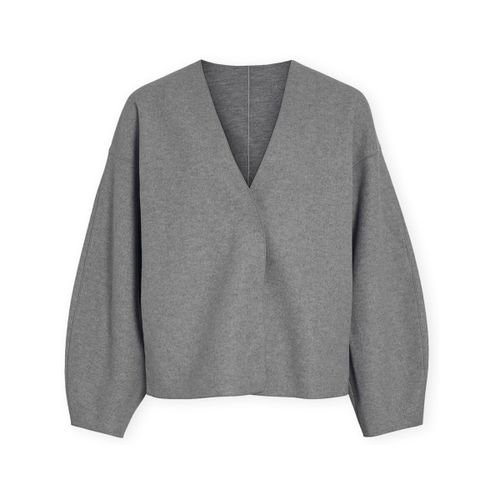 Manteau Noos Juice Loose Jacket - Medium Grey Melange - Vila - Modalova