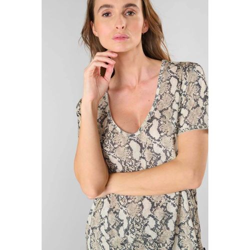T-shirt T-shirt argent à motif python - Le Temps des Cerises - Modalova