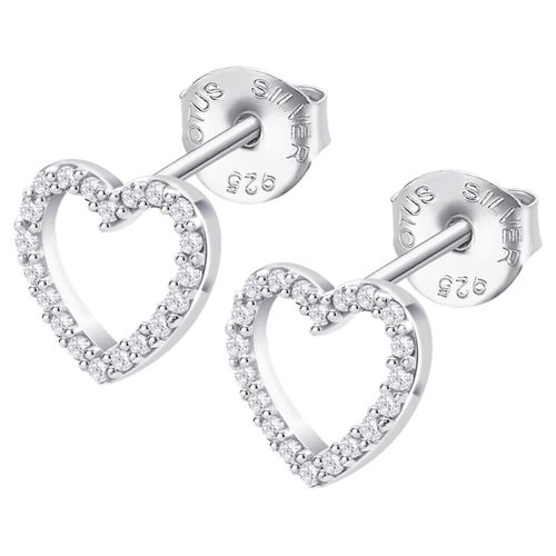 Boucles oreilles Boucles d'oreilles Silver coeurs évidés - Lotus - Modalova