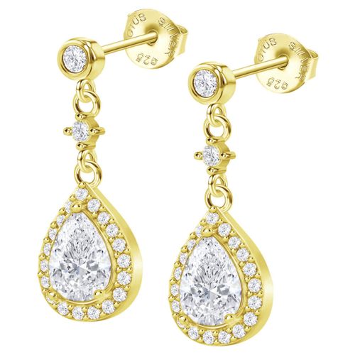 Boucles oreilles Boucles d'oreilles Silver gouttes empierrées - Lotus - Modalova