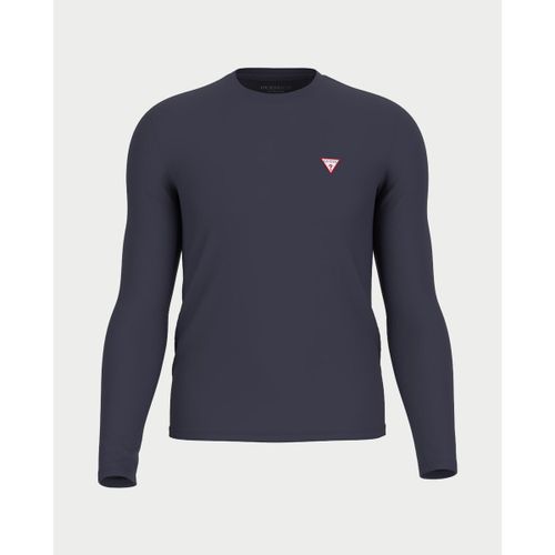 T-shirt T-Shirt col rond manches longues avec logo - Guess - Modalova
