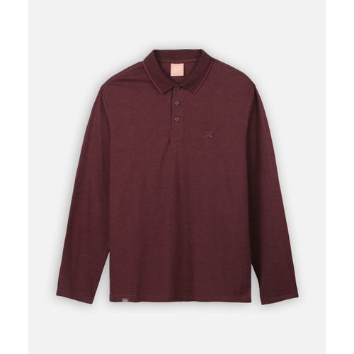 Polo Polo manches longues texture NAVAL - Oxbow - Modalova