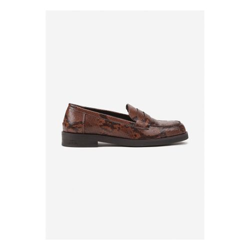 Mocassins Mocassins plates effet Croco, Marron - Vera Collection - Modalova