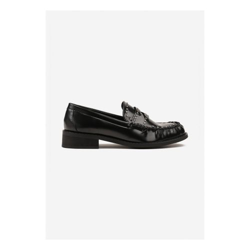 Ballerines Mocassins plates à clous, Noir - Vera Collection - Modalova