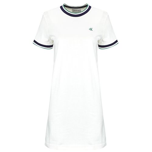 Robe courte SS CTN MONOGRAM STRIPE TRIM MINI - Calvin Klein Jeans - Modalova