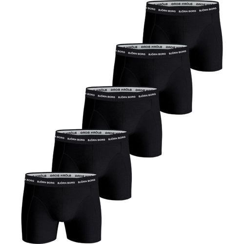 Caleçons Boxers Cotton Stretch 5-Pack Noir - Björn Borg - Modalova