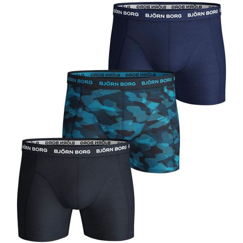 Caleçons Boxers en Coton Stretch Pack de 3 Bleu Foncé - Björn Borg - Modalova