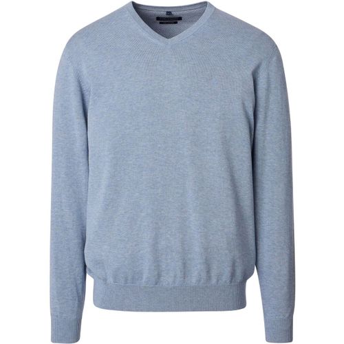 Sweatshirts Pull Col-V Bleu Clair - Casamoda - Modalova