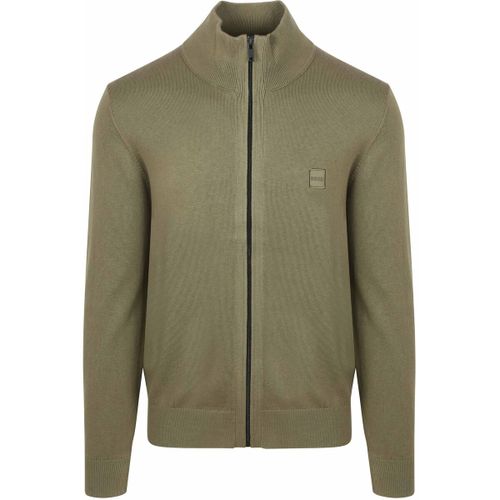 Sweatshirts Pull Kanozip Cardigan Vert Olive - BOSS - Modalova