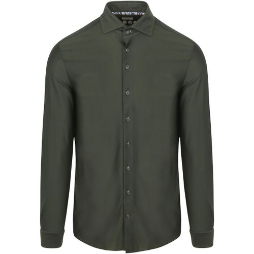Chemise R2 Chemise Dobby Knitted Vert Foncé - R2 Amsterdam - Modalova