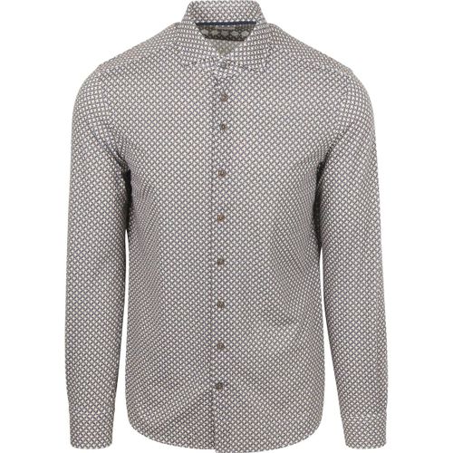 Chemise R2 Chemise Retro Print Bleu Marron - R2 Amsterdam - Modalova