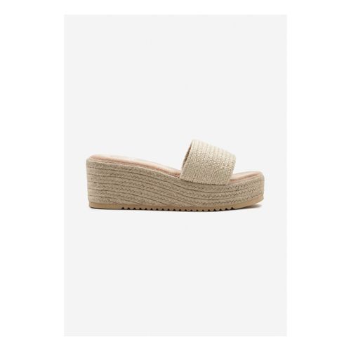 Sandales compensées Mules compensées à bride large, Beige - Vera Collection - Modalova