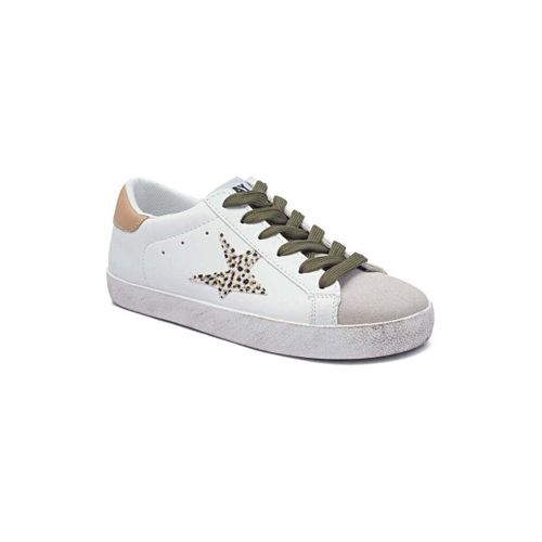 Baskets Baskets s basses à lacets, Blanc Taupe - Vera Collection - Modalova