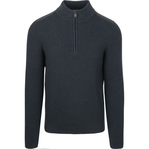 Sweatshirts Pull Demi-Zip Patch Bleu Foncé - Suitable - Modalova