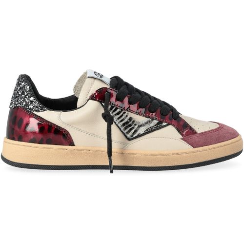 Baskets basses Baskets Play Nouveau en cuir blanc et bordeaux - 4B12 - Modalova