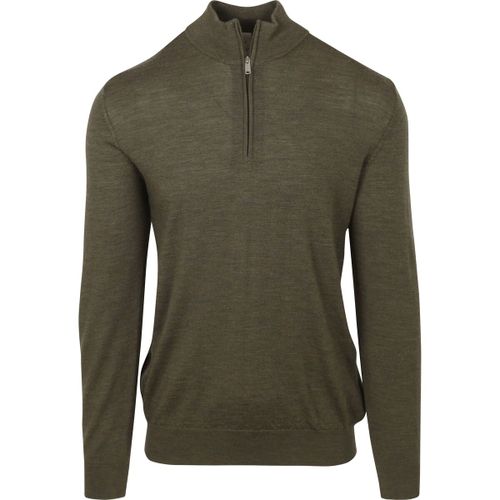 Sweatshirts Pullover Half Zip Laine Merino Vert Olive - Profuomo - Modalova
