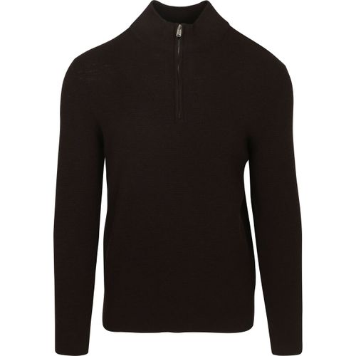 Sweatshirts Pullover Half Zip Structure Marron - Profuomo - Modalova