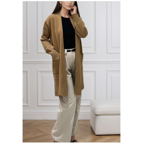 Pull Gilet Cardigan Marron F - Kebello - Modalova