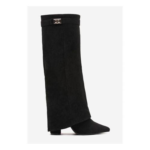 Bottes Bottes guêtres à talon carré et bout pointu, Noir - Vera Collection - Modalova