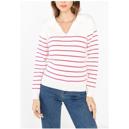 Sweatshirts Pull col Polo F, Blanc - Kebello - Modalova