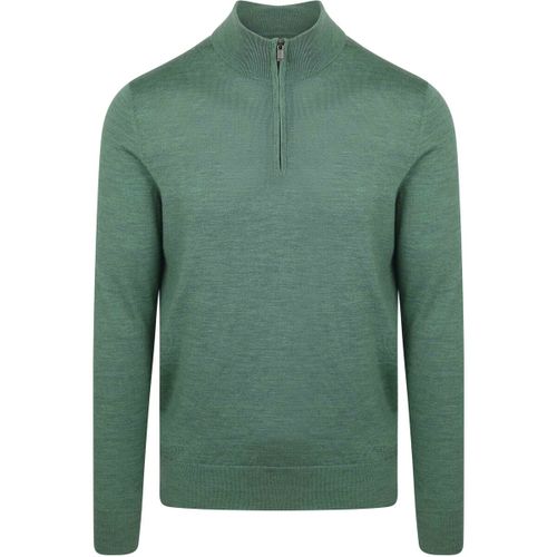 Sweatshirts Pull Mérinos Demi-Zip Vert Moyen - Suitable - Modalova