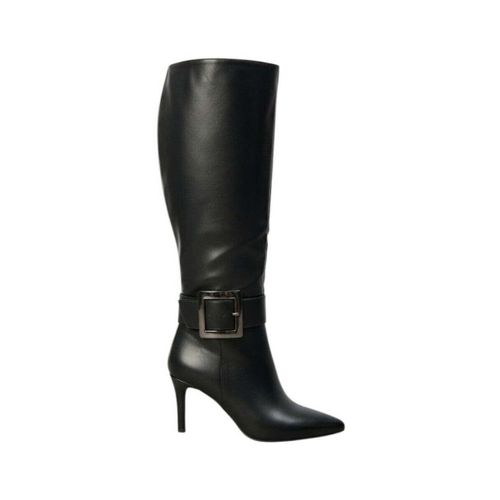 Bottes à talon Bottes à bout pointu à talon aiguille avec grande boucle, Noir - Vera Collection - Modalova