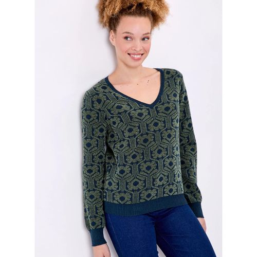 Pull Pull col V maille jacquard ELIODO - La Fiancee Du Mekong - Modalova