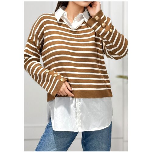 Pull Kebello Pull Chemise F, Marron - Kebello - Modalova
