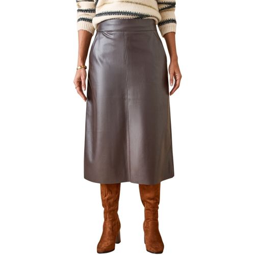 Jupes midi by - Jupe imitation cuir - Daxon - Modalova