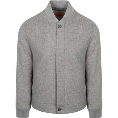 Blouson Bomber En Flanelle Gris - Suitable - Modalova