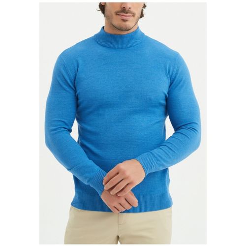 Pull Pull col Cheminée H, Bleu - Kebello - Modalova