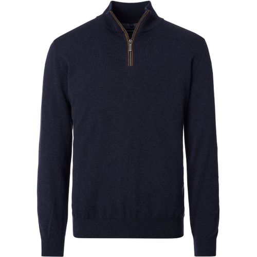 Pull Pull-over Demi-Zip Solid Marine - Casamoda - Modalova